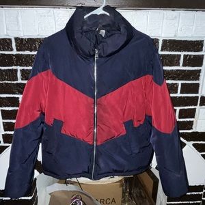 COLOR BLOCK PUFFER JACKET